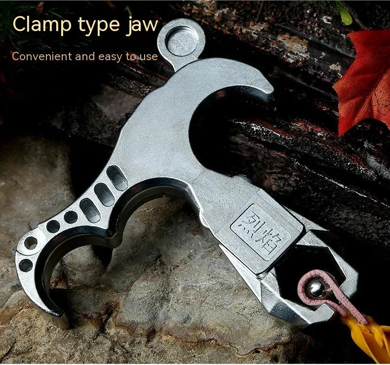 Zinc alloy archery release aid with two-axis harpoon clip and stainless steel spring mechanism