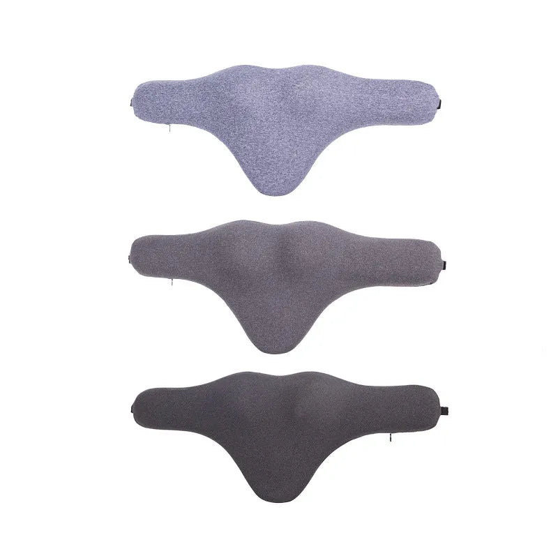 Car neck memory foam pillow in dark gray colour for automotive headrest support
