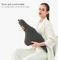 Car neck memory foam pillow in dark gray colour for automotive headrest support