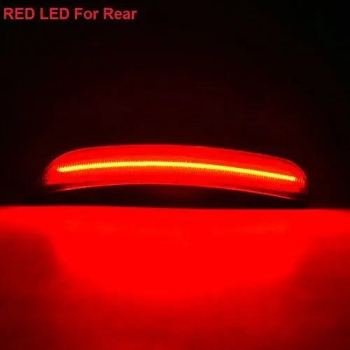 Dodge Challenger 2015-2020 replacement side turn signal light set showing front yellow and rear red units.