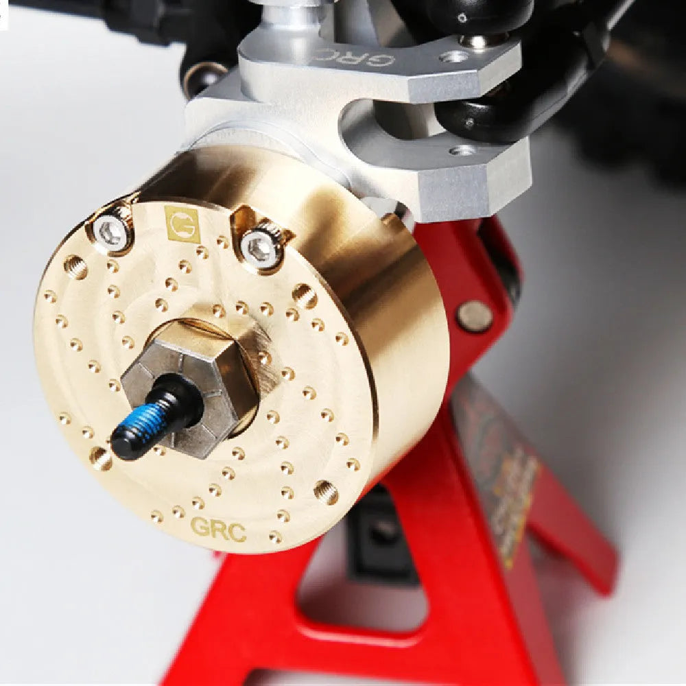 Brass gearbox cover component for model locomotive side axle door detailing