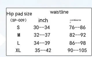 Black multifunctional cycling hip protection pants shown in size L, featuring integrated hip pad.