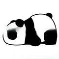Peeking panda design vinyl car decal sticker on a vehicle window.