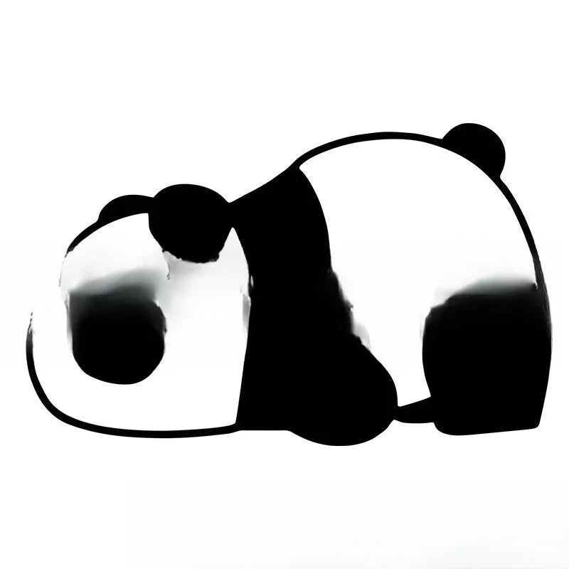 Peeking panda design vinyl car decal sticker on a vehicle window.