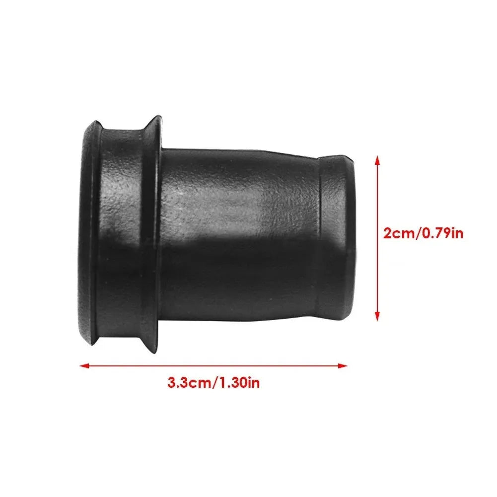 Black PVC car cigarette lighter dust plug showing its 33cm length and 2cm diameter plug end.