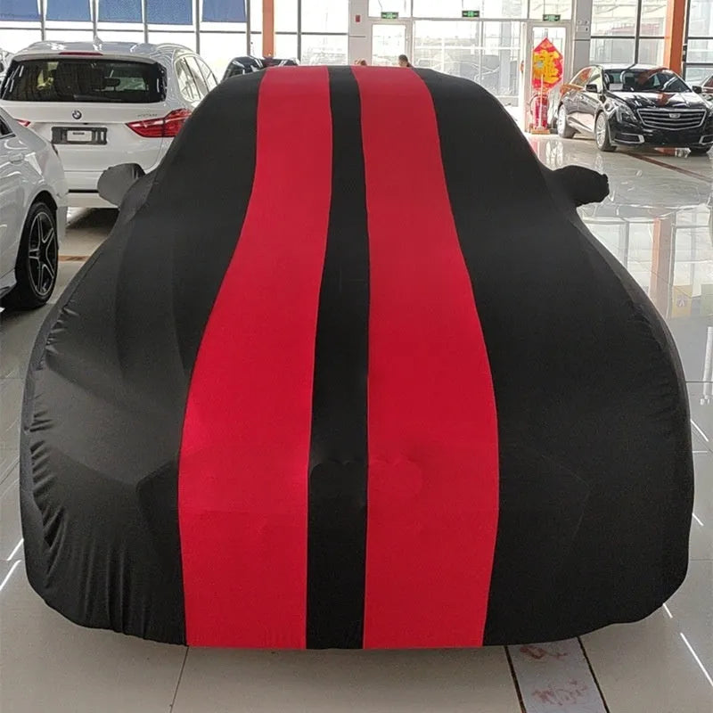 Elastic car cover for Ford Mustang in one of six colour options