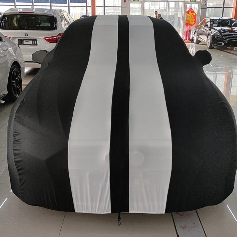 Elastic car cover for Ford Mustang in one of six colour options