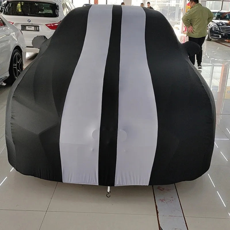 Elastic car cover for Ford Mustang in one of six colour options
