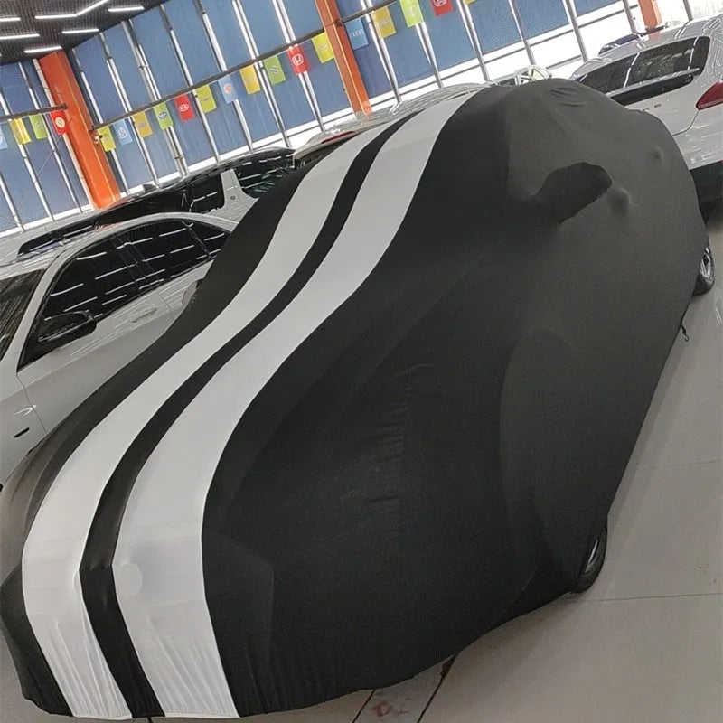 Elastic car cover for Ford Mustang in one of six colour options
