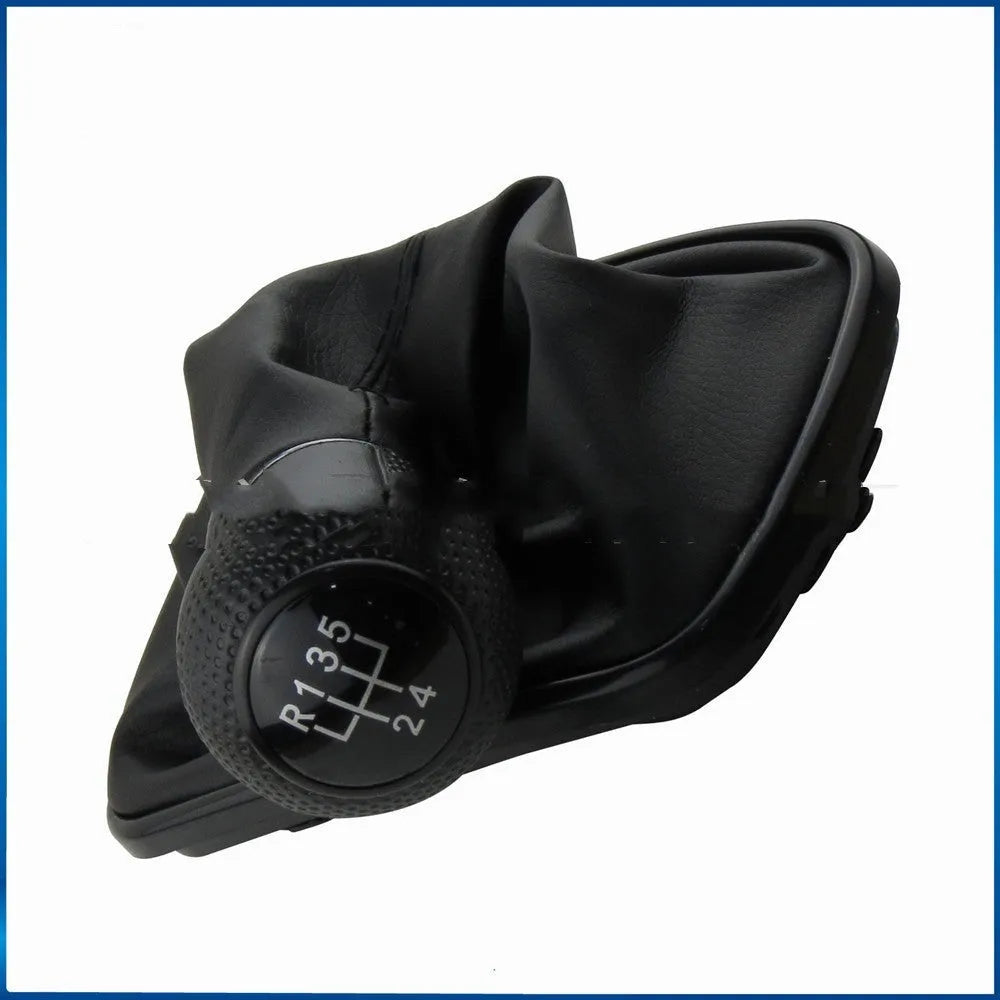 Volkswagen Mk4 6-speed manual gear shift knob with silver frame and black line detailing