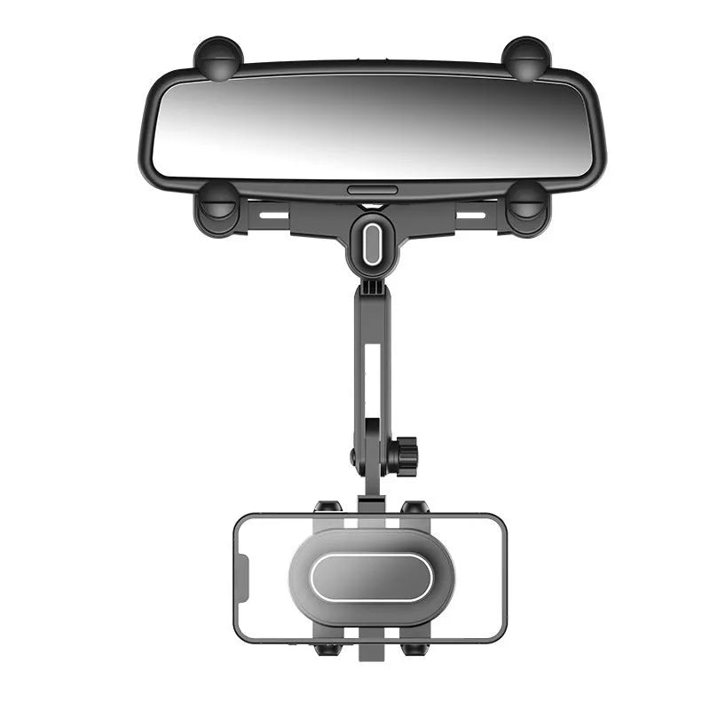 Black ABS universal rear view mirror bracket with folding rod for 7th generation cars