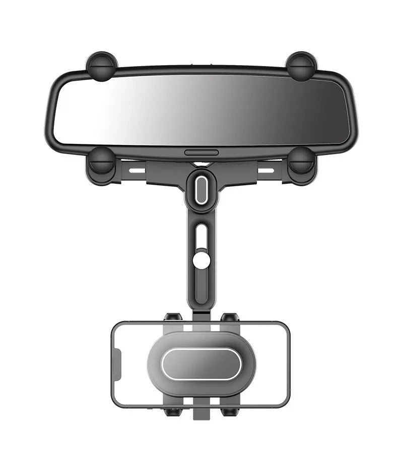 Black ABS universal rear view mirror bracket with folding rod for 7th generation cars