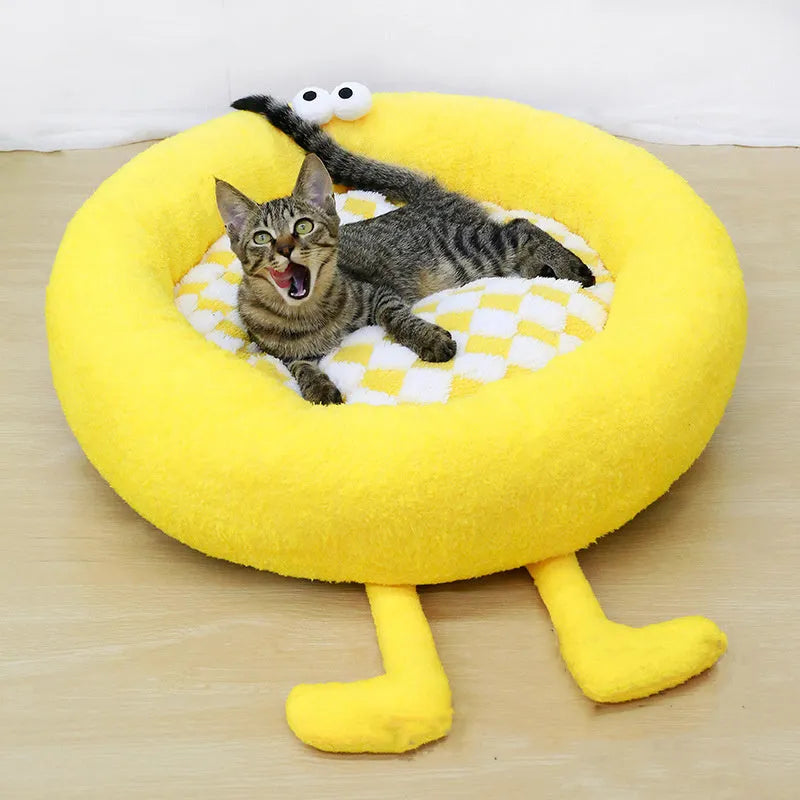 Long plush pet nest for Shiba Inu dogs in three sizes and colours