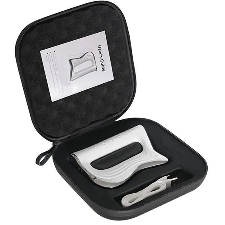 Rectangle natural resin muscle scraping massager board on a plain background.