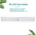 Rechargeable motion sensor LED light strip in cold white and warm white, showing adhesive backing.