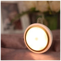 Smart body motion sensor LED night light unit with 80mm diameter white housing
