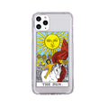 Creative mythology comic retro phone case with sun moon graffiti design for iPhone