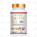 Bottle of Biyode odourless garlic softgel supplement with 60 softgels for heart health and immune support