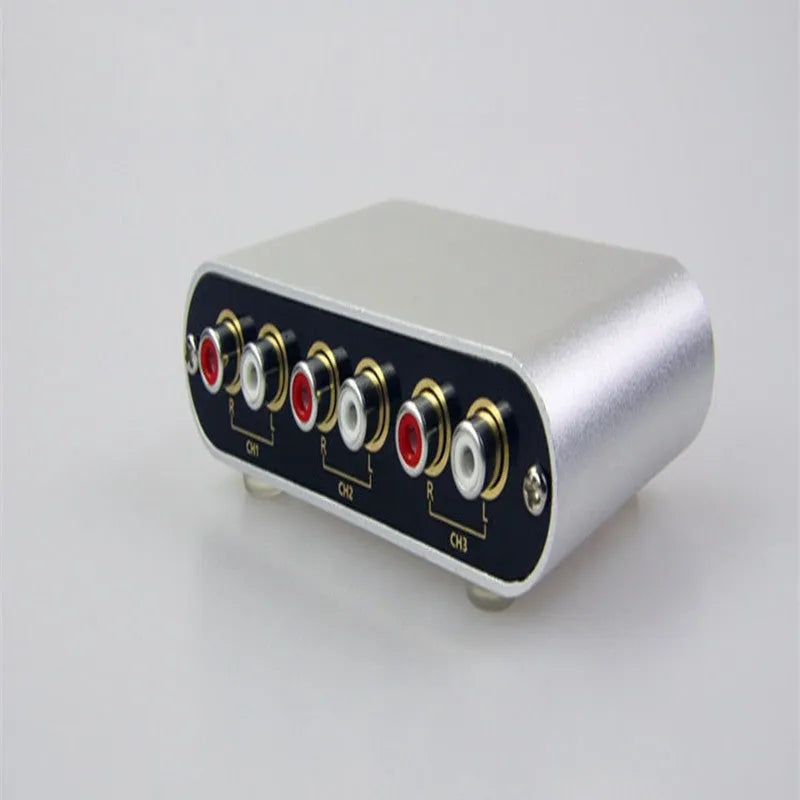 Silver audio source switch unit with remote control for US market