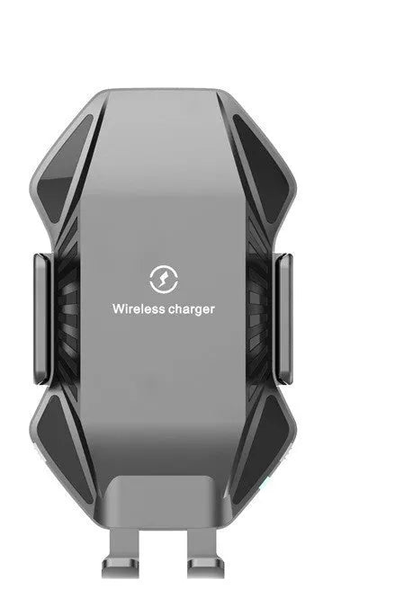 Auto-sensing wireless car charger with suction cup mount and charging indicator light