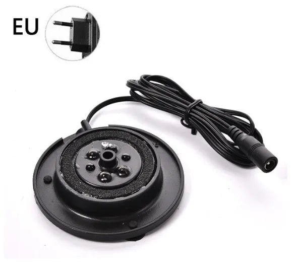 Aquarium volcano ornament with air bubbles and LED light for fish tank decoration in S and L sizes