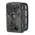 Wifi830 trail camera with camouflage pattern showing lens, infrared LEDs, and belt mount