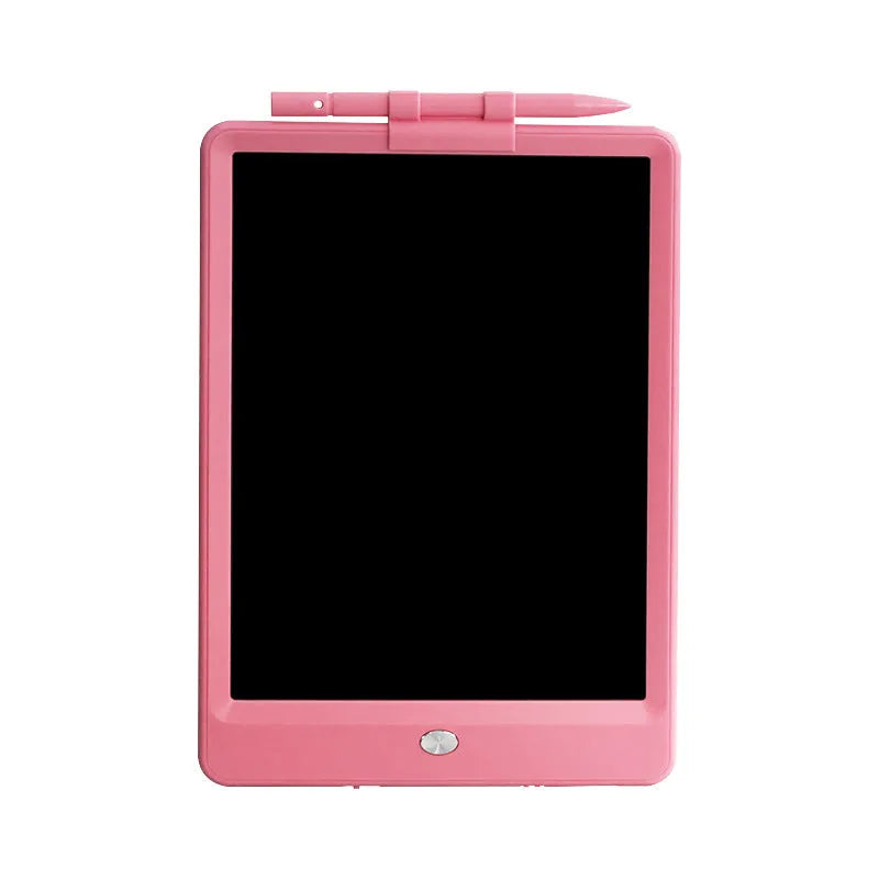 Children's 8.5 inch LCD handwriting board in blue with stylus, on a white background