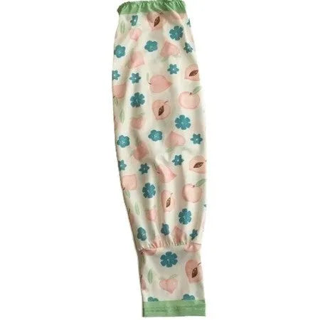 Printed ice silk oversleeve gloves with elbow protection in floral patterns for UV sun defence
