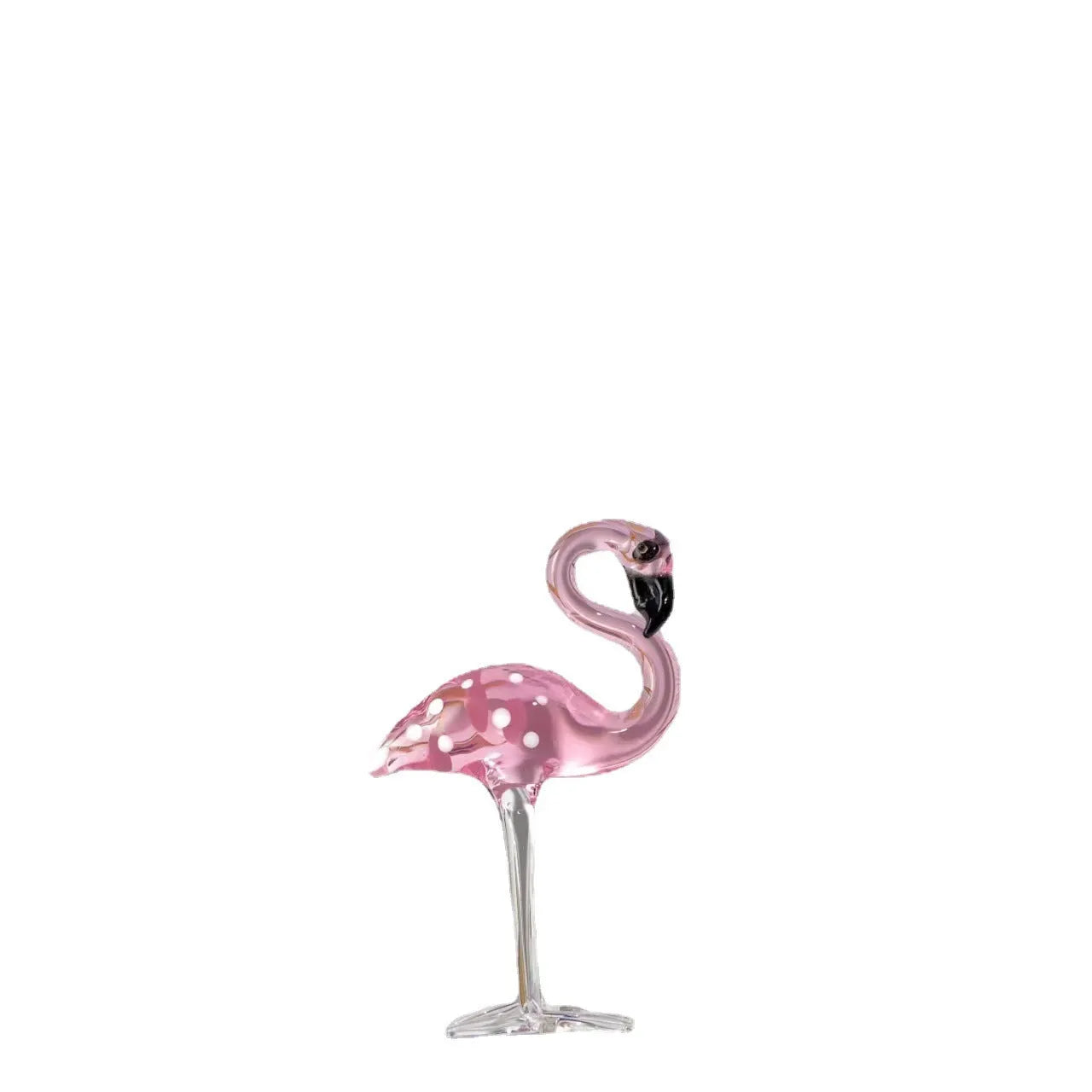 Pink crystal flamingo decorative ornament for tabletop display