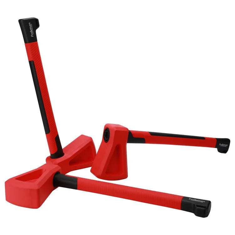 Red plastic fitness axe trainer for home muscle exercise and strength training equipment