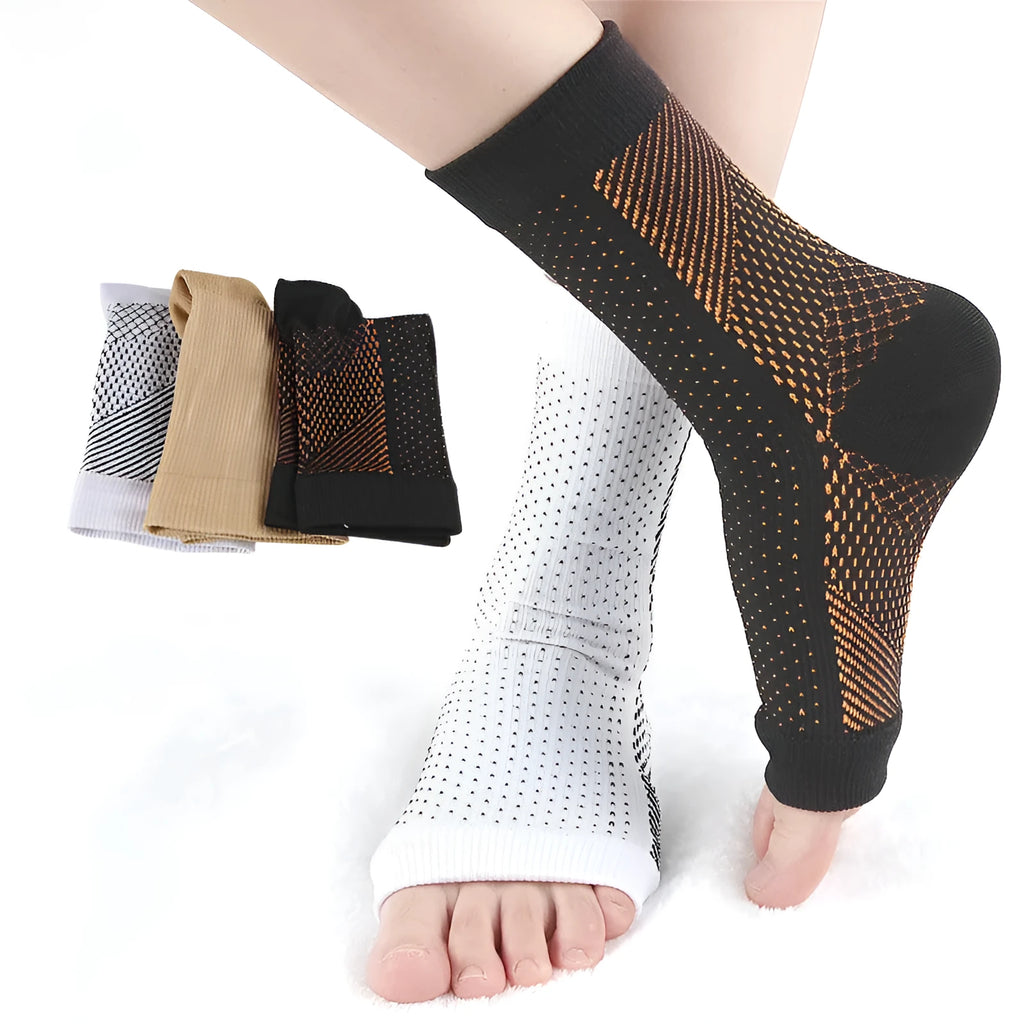 Korean-style heel invisible compression sports socks in four colours with short tube design