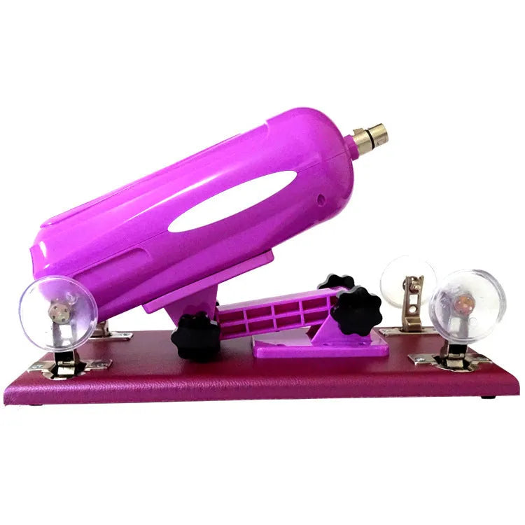 Purple, black, or pink automatic telescopic thrusting tool made from PVC measuring 37 by 15 units