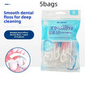 Disposable soft-bristle toothbrush with floss bead for adults, English packaging, portable travel size