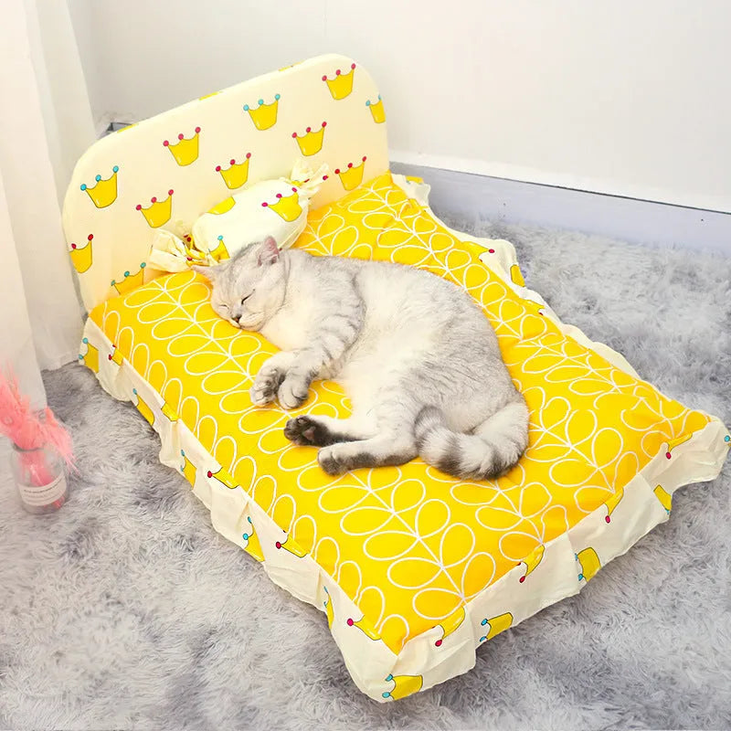 Teddy small dog pet bed in green with PP cotton fill, 40x50cm size