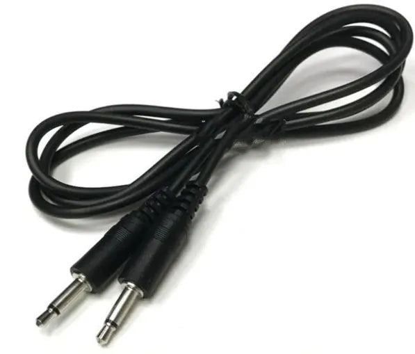 1-metre long black 3.5mm audio extender cable with gold-plated male plug and female socket