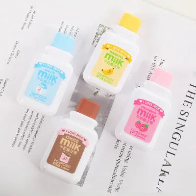 Cute bottle-shaped correction tape dispenser with 6 metres of white correction fluid.