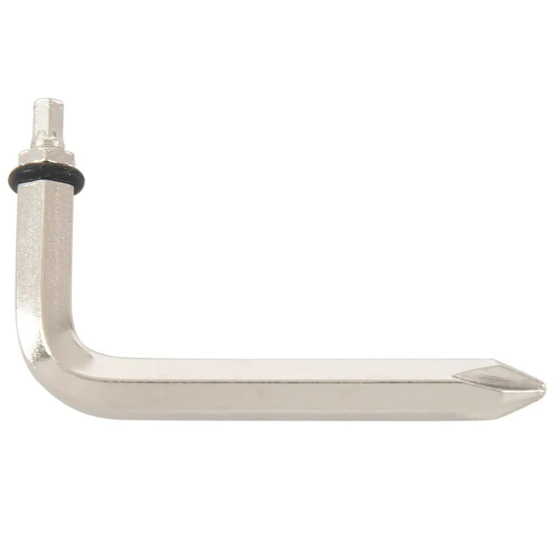 Steel skateboard T-wrench with 9.5mm 13mm 14mm sockets and plastic edging handle