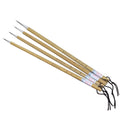 Four gold body writing brushes with wolf wool hook thread and mixed hair materials in pine branch set colour