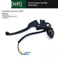 Aluminium motorcycle brake handle assembly with integrated power cut-off switch and 22mm thickness