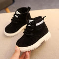Children's Martin snow boots with side zip, synthetic leather upper, rubber sole, thickened winter design, sizes 21-30.