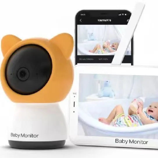 5-inch 1080p baby monitor with 355° rotation, 3000mAh battery, two-way intercom and night vision.