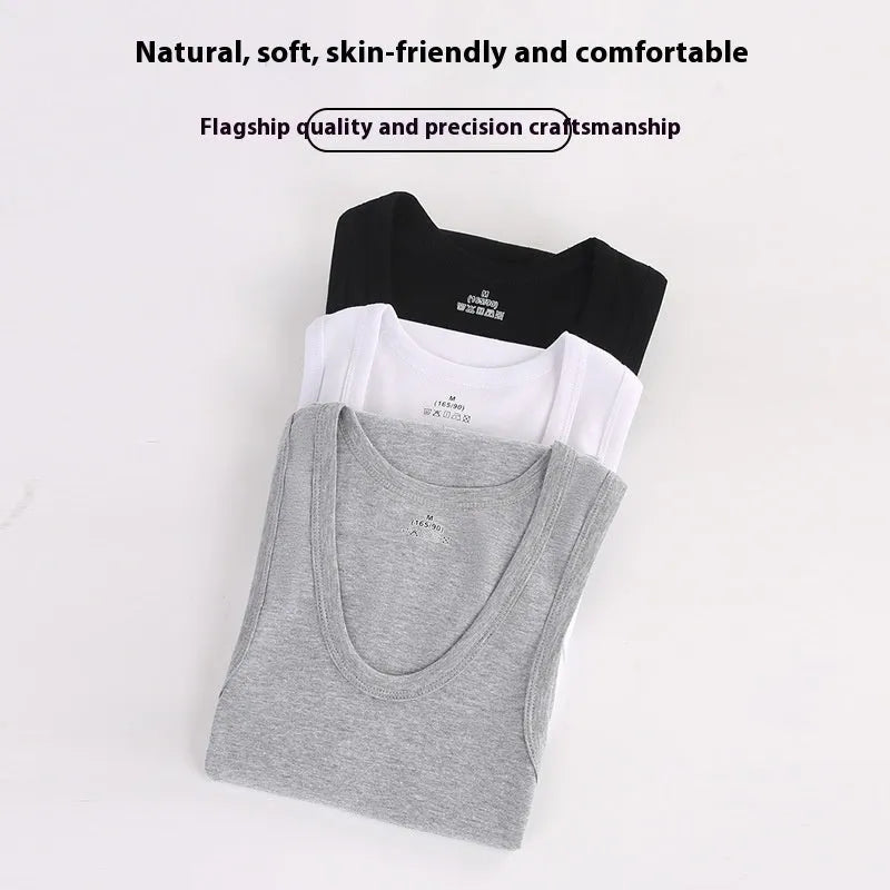 Men's pure cotton slim fit sleeveless sports vest in six colours, sizes M to 4XL, 161-180g per square metre