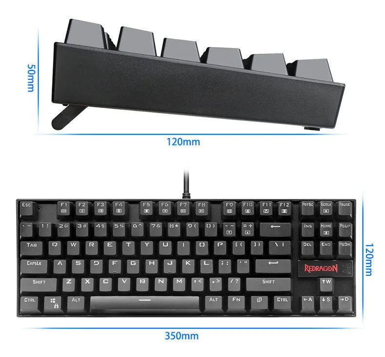 Monochrome luminous wired mechanical green axis keyboard set with mouse, mouse pad, and headphones aluminium alloy build