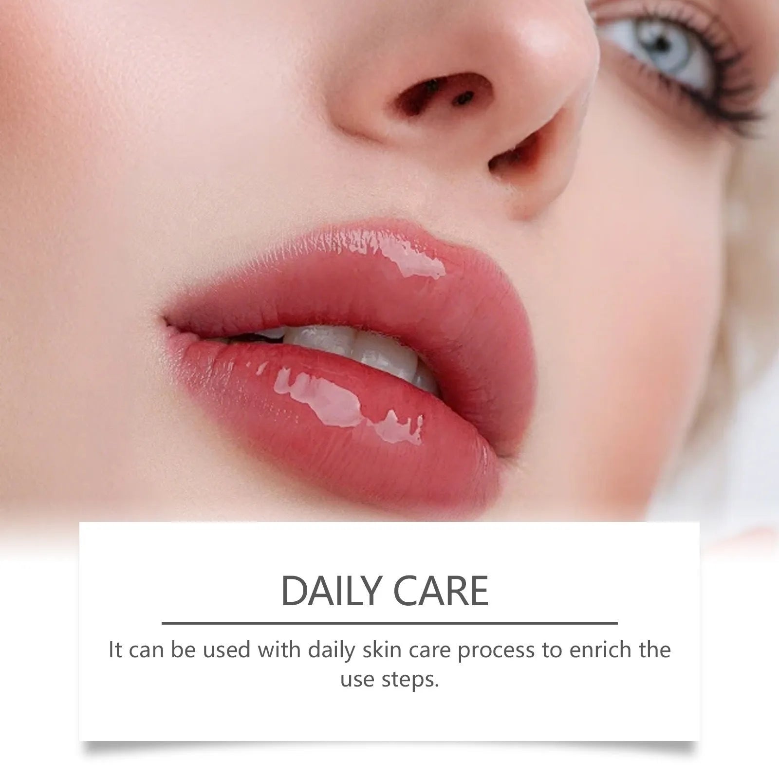 Silicone lip nursing adhesive bandage measuring 8 by 12 centimetres for moisturising lip care