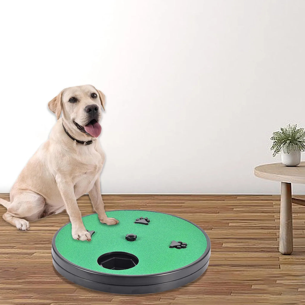 33cm square dog nail file board with suction cup base and rotating slow feeder compartments
