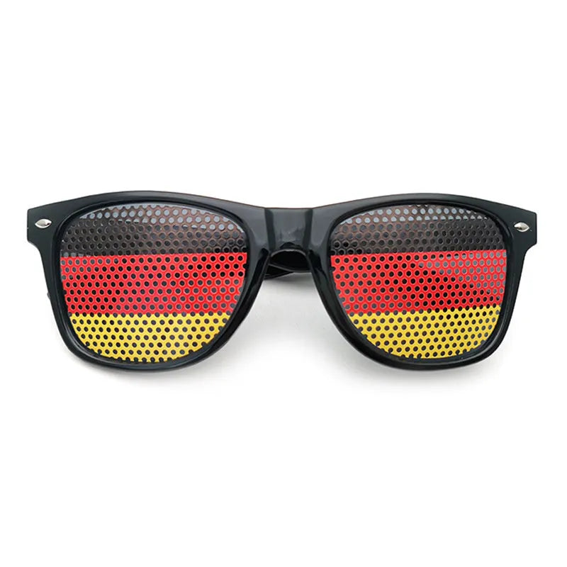 Black flag sticker sunglasses with national designs for party gatherings and wholesale