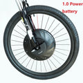 Yunzhilun electric bicycle conversion kit for 26-inch wheels showing hub motor, lithium battery, and charger.