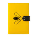 Travel B6 notebook with PU cover, 135 x 195mm size, 144 sheets, shown in Black and Yellow options