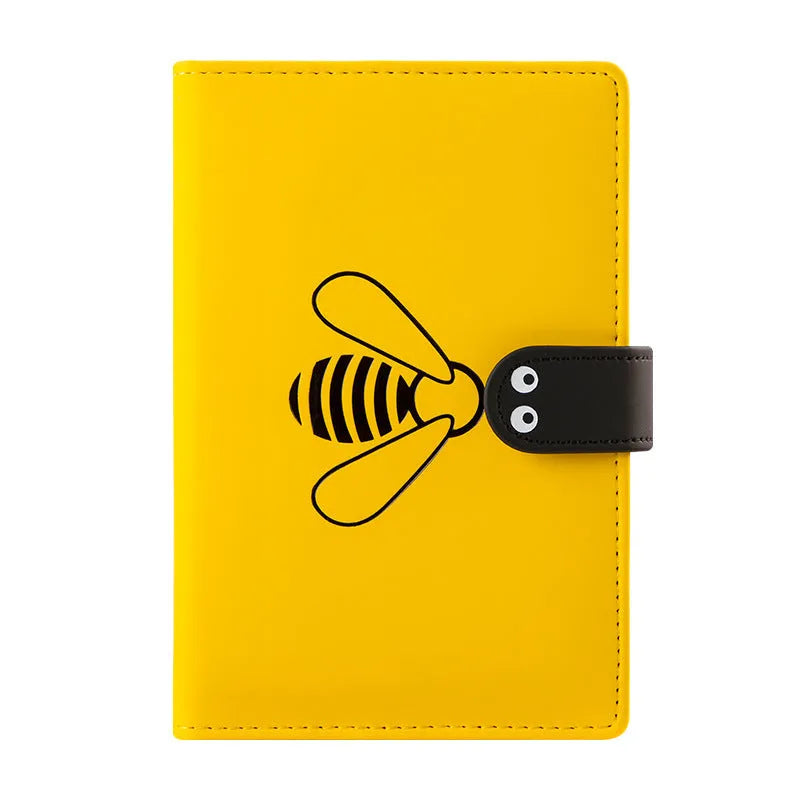 Travel B6 notebook with PU cover, 135 x 195mm size, 144 sheets, shown in Black and Yellow options