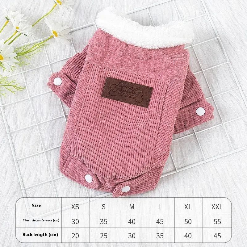 Grey lambswool dog vest with fleece lining for autumn winter warmth